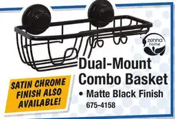 Menards Zenna Home NeverRust Power Grip Pro Matte Black Dual Mount Combo Basket offer