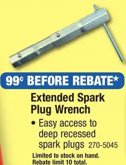 Menards Extended Spark Plug Wrench offer