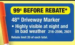 Menards 48 Yellow Reflective Driveway Marker offer