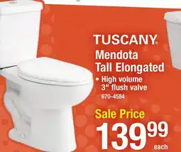 Menards Tuscany Mendota 2-Piece White Tall Elongated Toilet offer