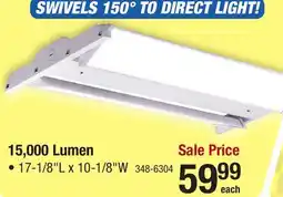 Menards Patriot Lighting 15000 Lumens LED Swivel High Bay Light offer