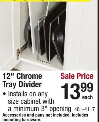 Menards adapt. 12 Chrome Tray Divider offer