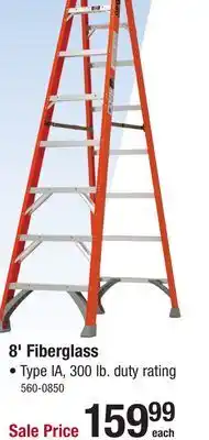 Menards Keller KPro 8' Type IA Fiberglass Step Ladder - 300 lb. Max offer