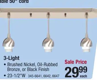 Menards Patriot Lighting Mix and Match Brushed Nickel 3-Light Mini Pendant offer