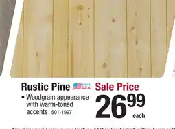 Menards American Pacific 4' x 8' Rustic Pine Wall Panel offer