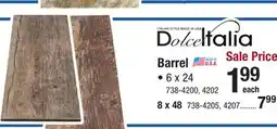 Menards Dolce Italia Barrel Harvest 8 x 48 Porcelain Floor and Wall Tile offer