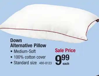 Menards Swiss Comforts Down Alternative Pillow offer