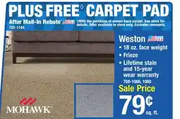 Menards Mohawk Weston Bridle Frieze Carpet 12 ft. Wide offer