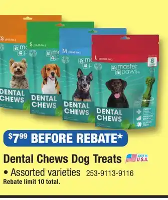 Menards Master Paws Toy Size Dental Brushes Dog Treats - 12 oz offer