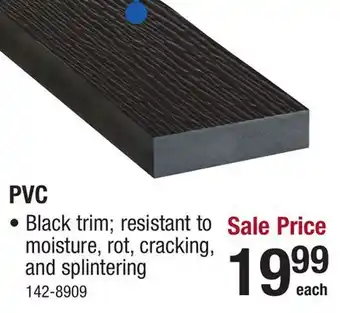 Menards 1 x 4 x 8' Black PVC Trim Board offer