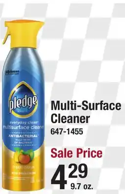 Menards Pledge Citrus Antibacterial Multi-Surface Cleaner - 9.7 oz offer