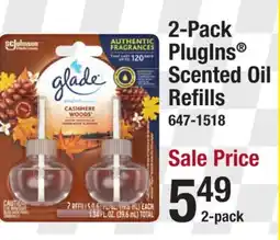 Menards Glade PlugIns Cashmere Woods Plug-In Air Freshener Refill - 2 Count offer