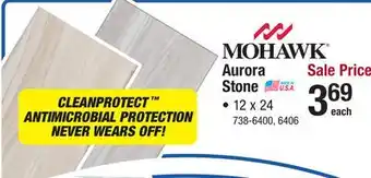 Menards Mohawk Clean Protect Aurora Stone Taupe 12 x 24 Porcelain Floor and Wall Tile offer