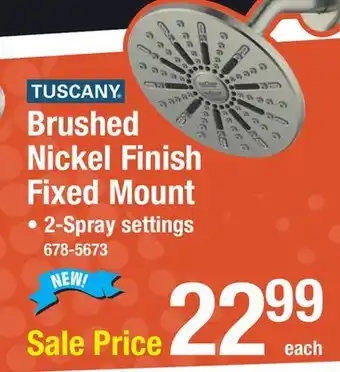 Menards Tuscany Brushed Nickel 2-Spray Fixed Mount Showerhead offer