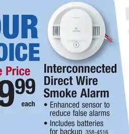 Menards Kidde 9th Edition Detect Series Direct Wire Smoke Alarm, Interconnectable with AA Battery Backup offer