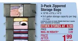 Menards 8.6-Gallon Zippered Storage Bags Set - 3 Piece offer