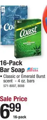 Menards Coast Classic Scent Bar Soap - 16 Pack offer