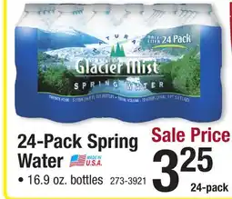 Menards Glacier Mist Natural Spring Bottled Water - 24 Pack offer