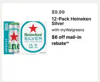 Walgreens 12-Pack Heineken Silver offer