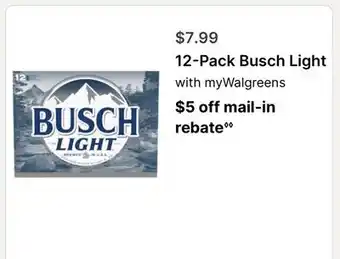 Walgreens 12-Pack Busch Light offer