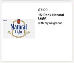 Walgreens 15-Pack Natural Light offer