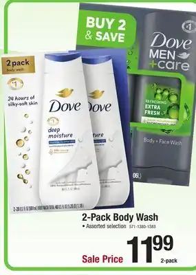 Menards Dove Men+Care Clean Comfort Face and Body Wash - 18 oz (2 pack) offer