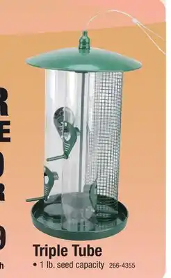 Menards Enchanted Garden Green Triple Tube Bird Feeder offer