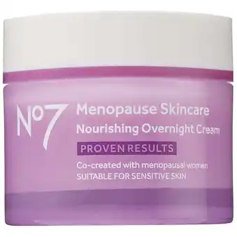 Walgreens Menopause Skincare Nourishing Overnight Cream offer