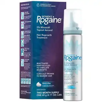 Walgreens Women's 5% Minoxidil Foam For Hair Regrowth Unscented, 2 Month Supply offer