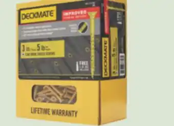 The Home Depot DECKMATE 5 lb. #9x3 Tan Flat-Head Wood Deck Screws offer