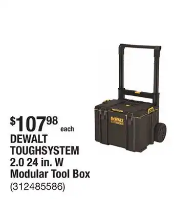 The Home Depot DEWALT TOUGHSYSTEM 2.0 24 in. W Modular Tool Box offer