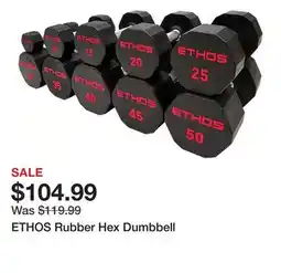 Dick's Sporting Goods ETHOS Rubber Hex Dumbbell offer