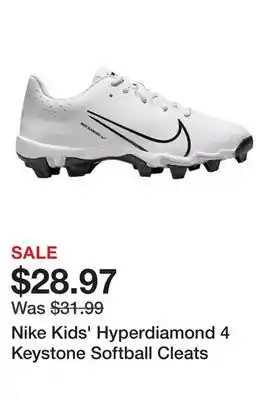 Dick's Sporting Goods Nike Kids' Hyperdiamond 4 Keystone Softball Cleats offer