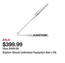 Dick's Sporting Goods Easton Ghost Unlimited Fastpitch Bat (-10) offer