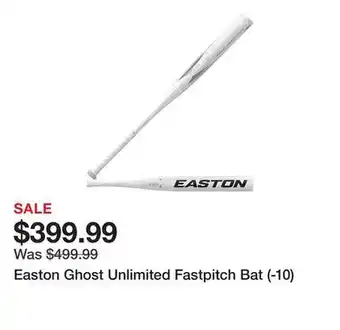 Dick's Sporting Goods Easton Ghost Unlimited Fastpitch Bat (-10) offer