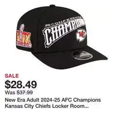 Dick's Sporting Goods New Era Adult 2024-25 AFC Champions Kansas City Chiefs Locker Room 9Seventy Adjustable Hat offer