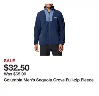 Dick's Sporting Goods Columbia Men's Sequoia Grove Full-zip Fleece offer