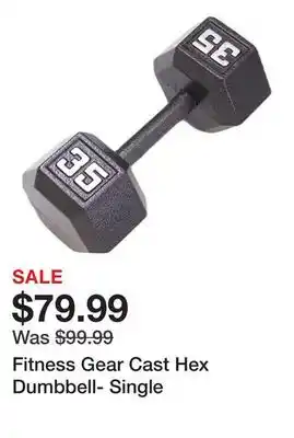 Dick's Sporting Goods Fitness Gear Cast Hex Dumbbell- Single offer