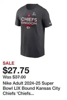 Dick's Sporting Goods Nike Adult 2024-25 Super Bowl LIX Bound Kansas City Chiefs 'Chiefs Kingdom' T-Shirt offer