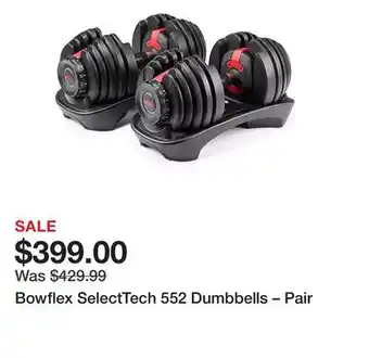 Dick's Sporting Goods Bowflex SelectTech 552 Dumbbells – Pair offer