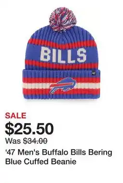 Dick's Sporting Goods '47 Men's Buffalo Bills Bering Blue Cuffed Beanie offer