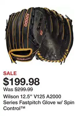 Dick's Sporting Goods Wilson 12.5'' V125 A2000 Series Fastpitch Glove w/ Spin Control offer