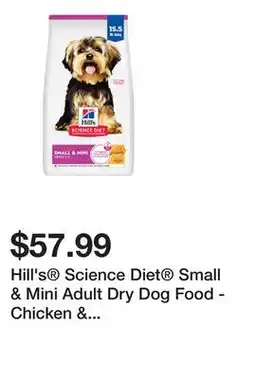 Petsmart Hill's Science Diet Small & Mini Adult Dry Dog Food - Chicken & Brown Rice offer