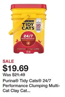 Petsmart Purina Tidy Cats 24/7 Performance Clumping Multi-Cat Clay Cat Litter - Low Dust offer