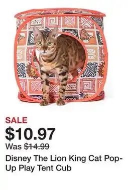 Petsmart Disney The Lion King Cat Pop-Up Play Tent Cub offer