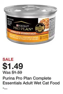 Petsmart Purina Pro Plan Complete Essentials Adult Wet Cat Food - Antioxidants, High-Protein, in Gravy, 3 Oz offer