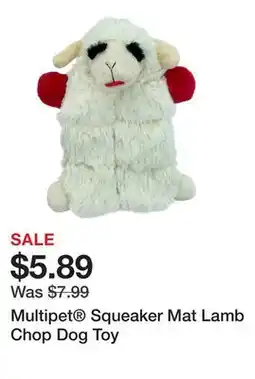 Petsmart Multipet Squeaker Mat Lamb Chop Dog Toy offer