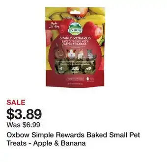 Petsmart Oxbow Simple Rewards Baked Small Pet Treats - Apple & Banana offer