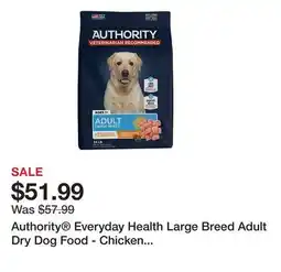 Petsmart Authority Everyday Health Large Breed Adult Dry Dog Food - Chicken & Rice offer