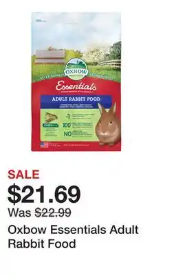 Petsmart Oxbow Essentials Adult Rabbit Food offer